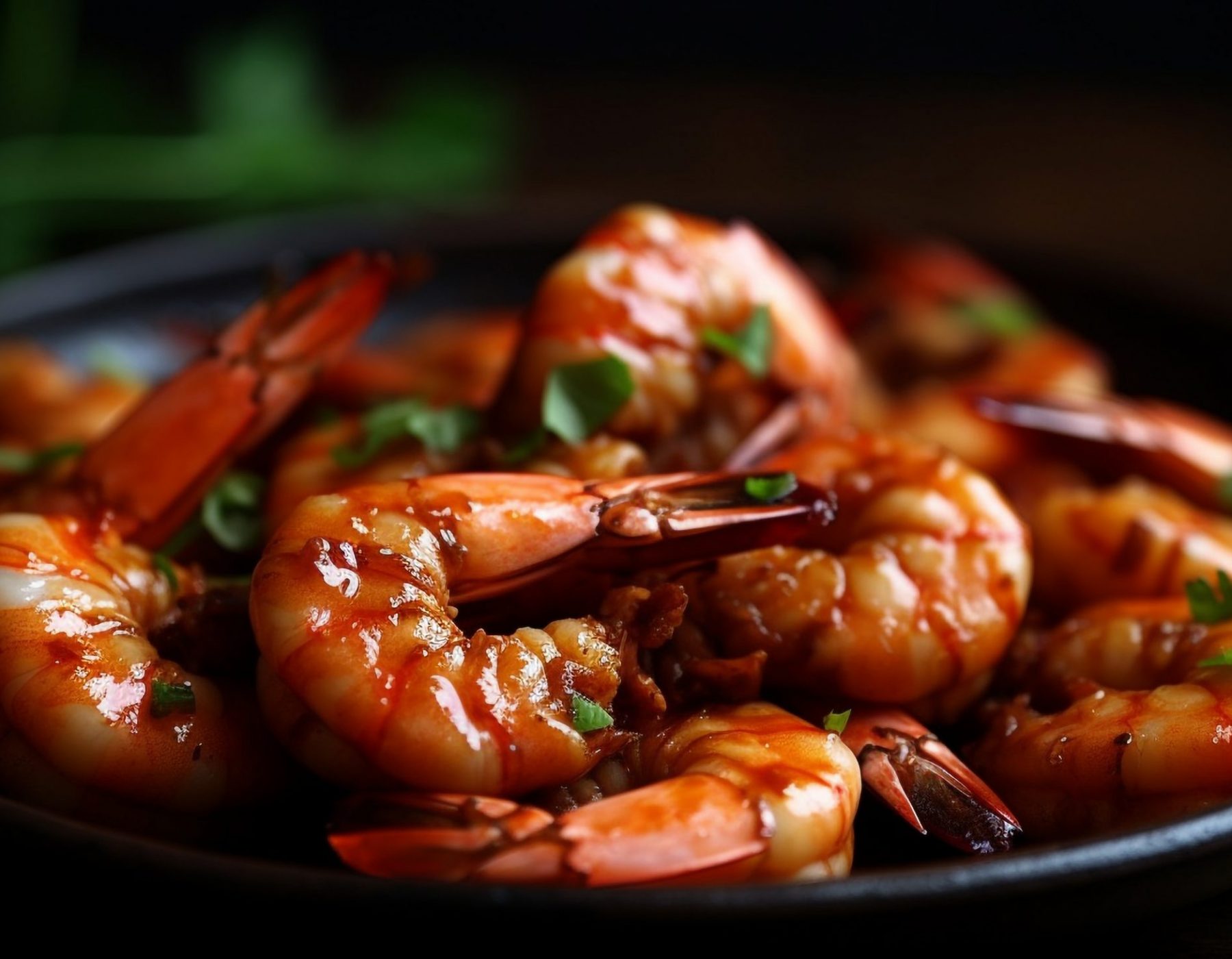 Grilled seafood plate with prawn, scampi, and healthy vegetables generated by artificial intelligence